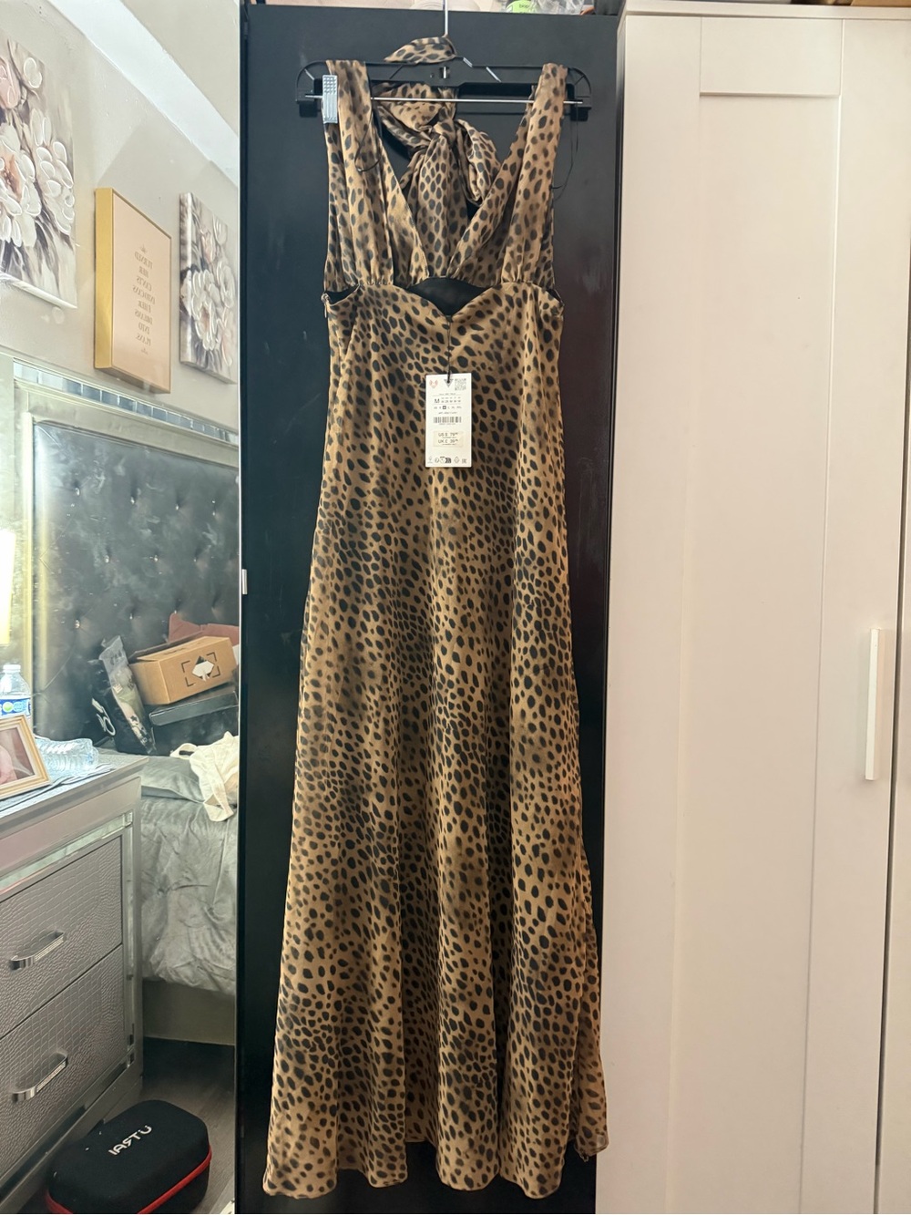 Zara Brown Leopard-Print Maxi Dress - Picture 9 of 12